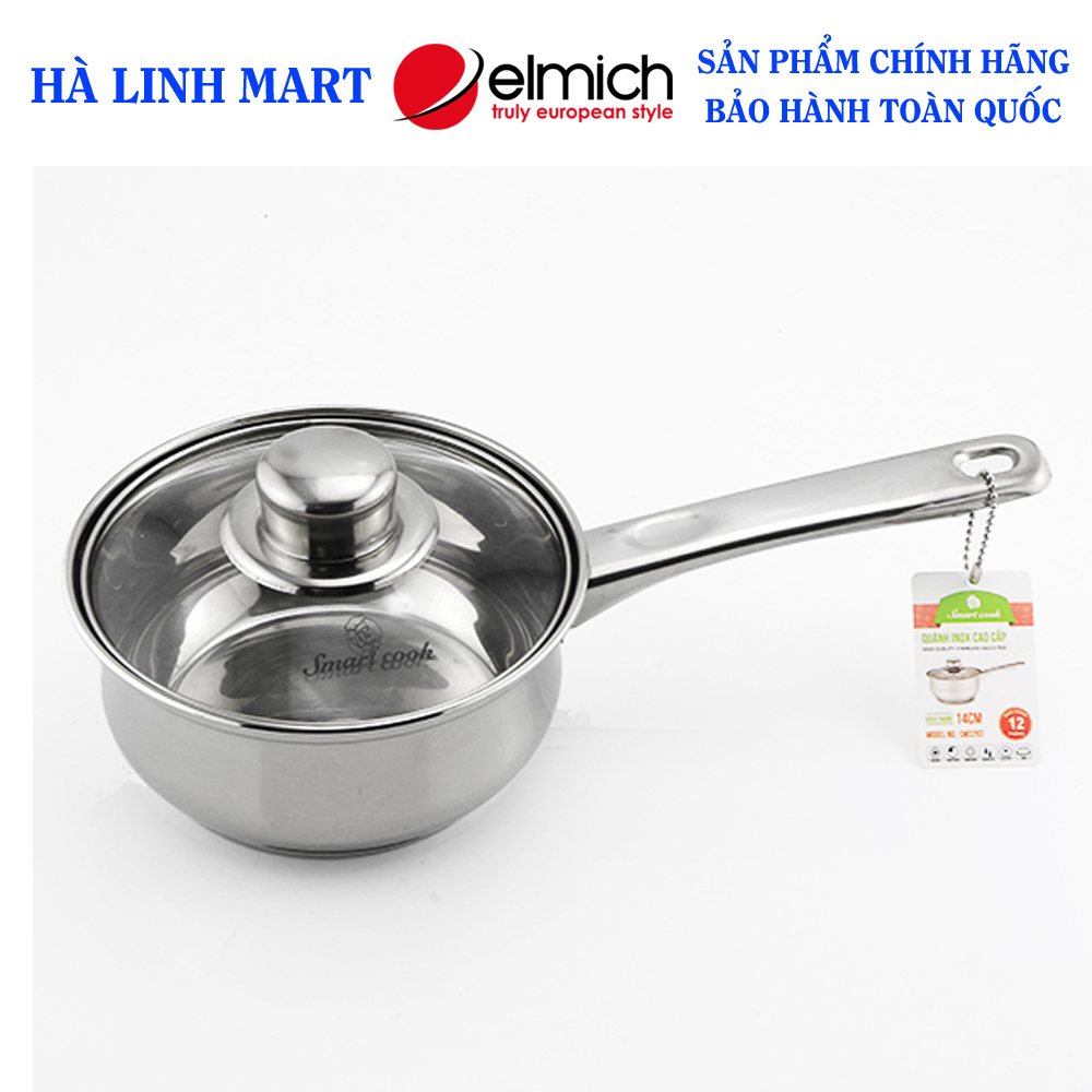Quánh inox 304 elmich smartcook 14cm sm3283 - quánh nấy bột - quánh nấu cháo - nồi quấy bột cho bé - 2353283