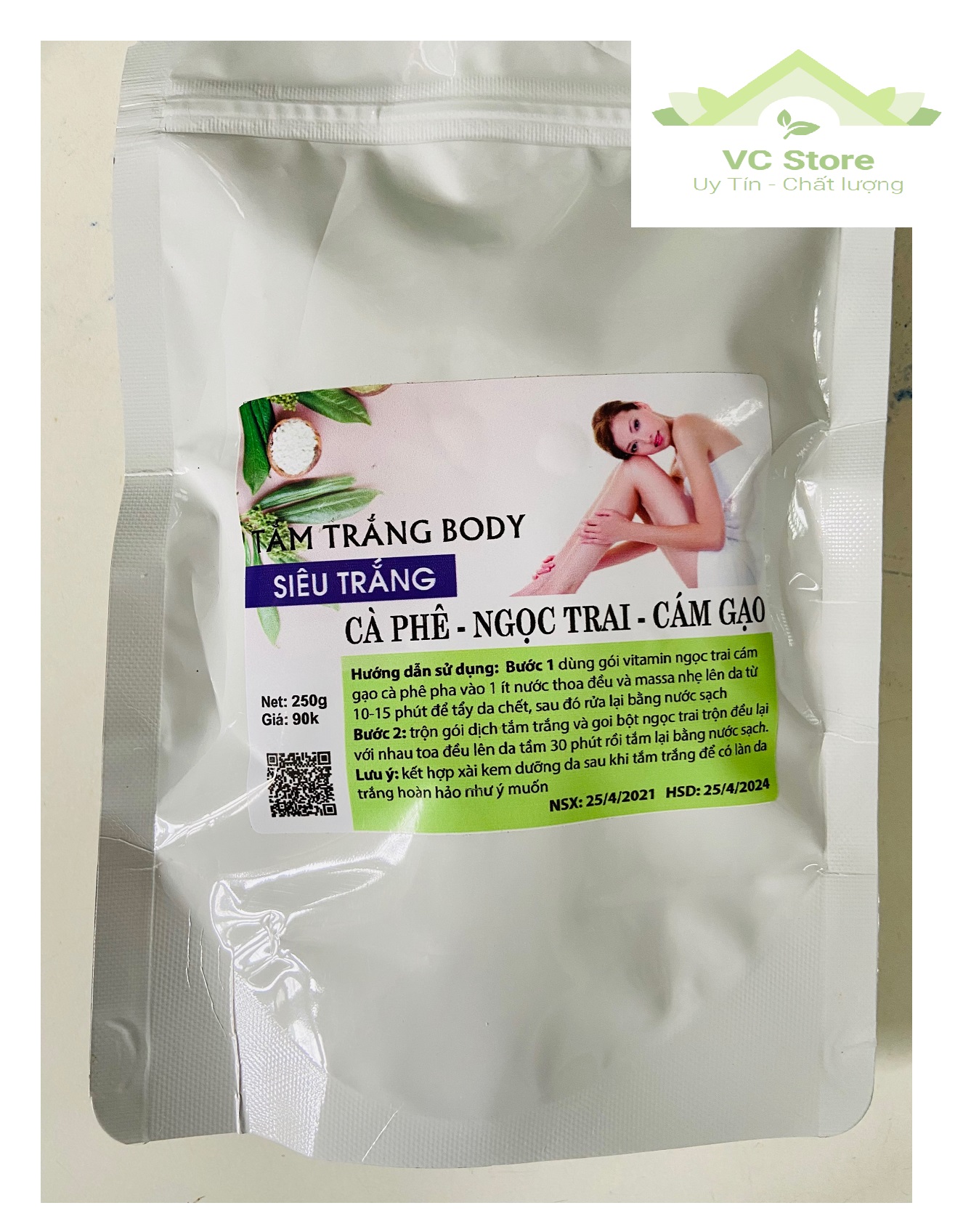 Tắm body cám gạo -cà phê - ngọc trai thái lan