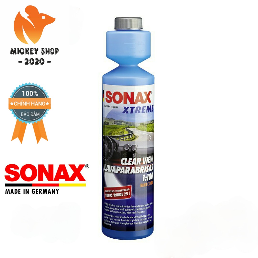 Dung môi làm trong kính lái xtreme/ một gạt là trong sonax xtreme clearview 1:100 271141