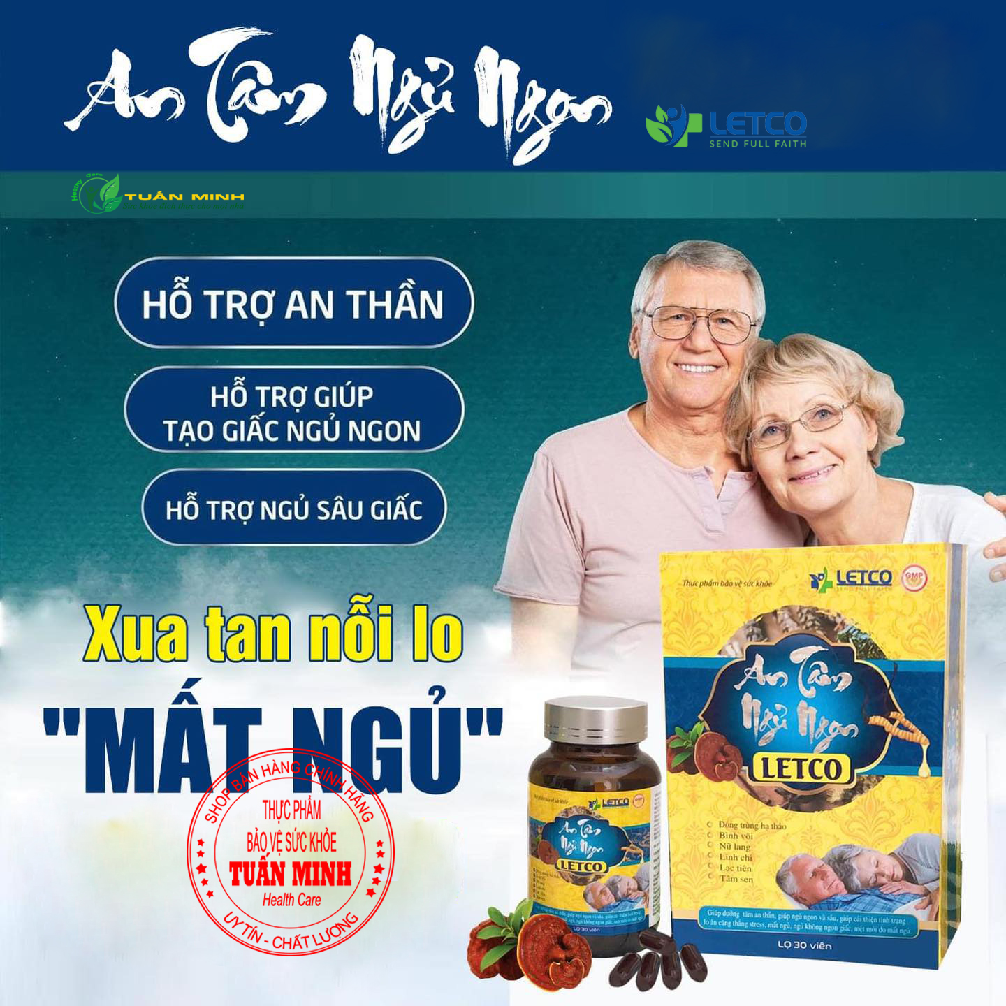 An Tâm Ngủ Ngon Letco, Hỗ trợ dưỡng tâm, An thần và Giúp ngủ ngon giấc