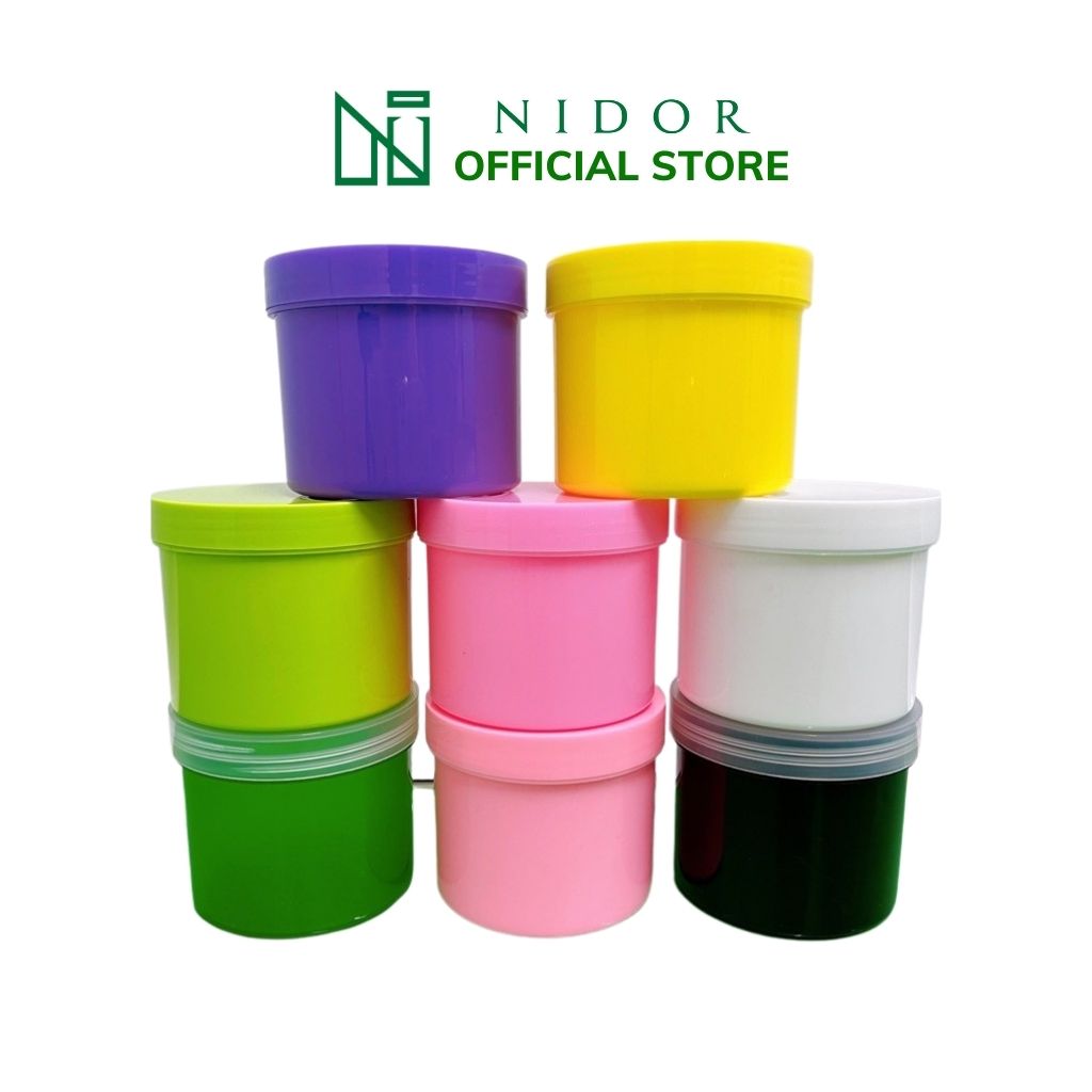 Hủ nhựa 500g đựng kem body nhiều màu - Hủ hấp dầu