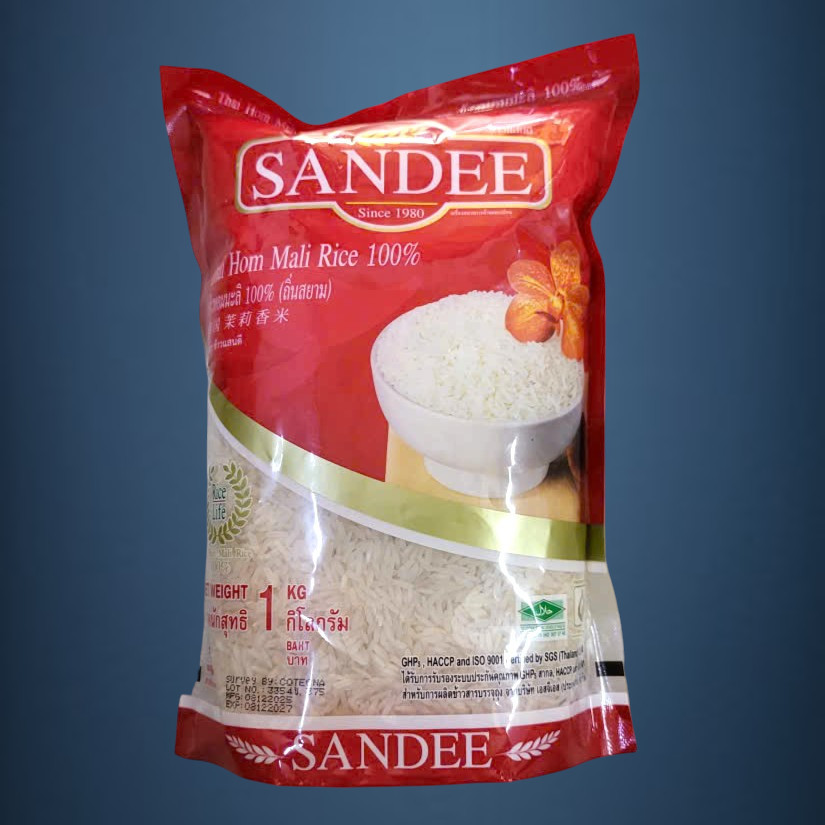 SANDEE - Túi ĐỎ 1 Kg - GẠO TRẮNG THÁI Hom Mali Rice (HALAL)