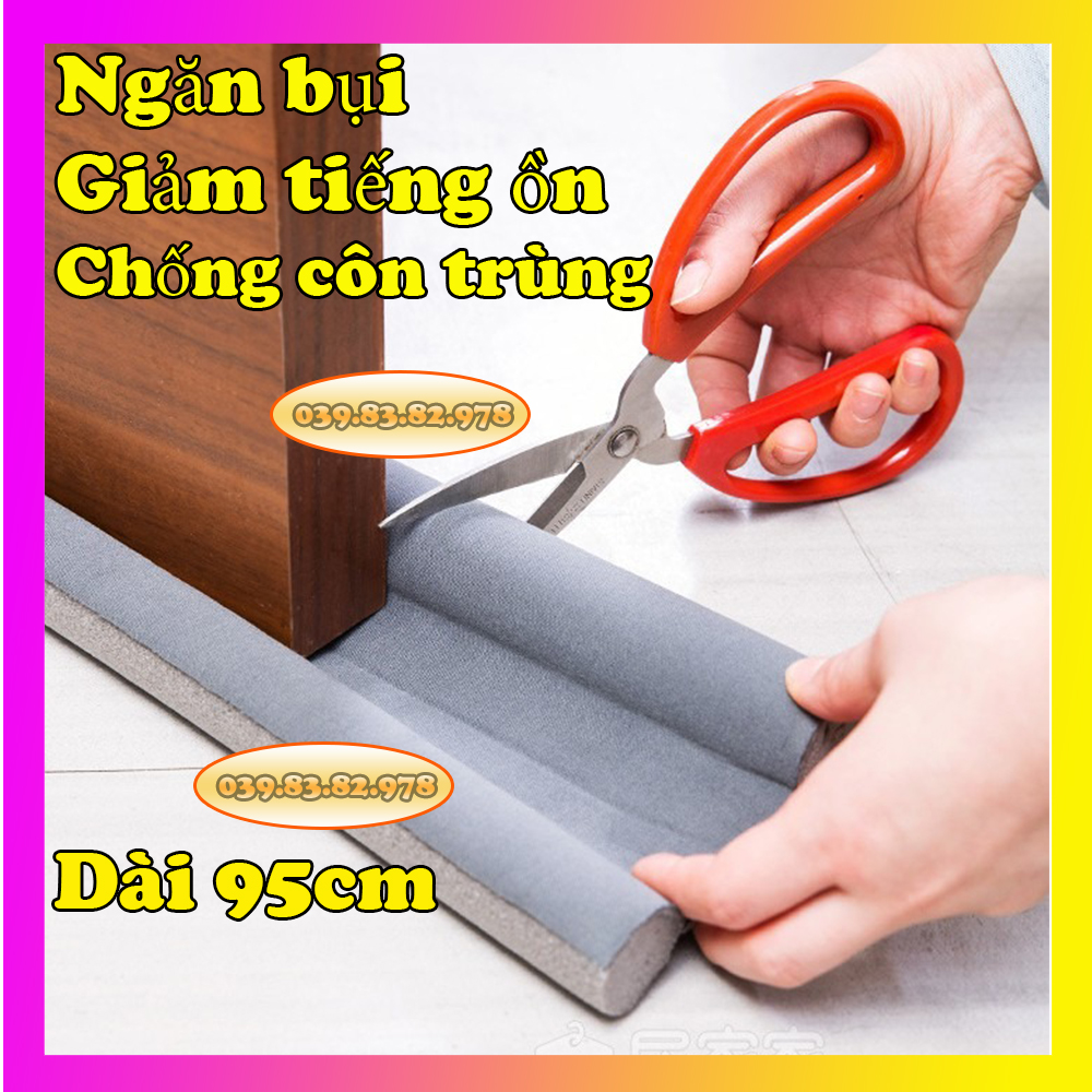 Combo 2 tấm che chắn khe cửa dưới phòng máy lạnh bằng mút xốp tiêu cách âm ngăn gió chống côn trùng bụi bẩn