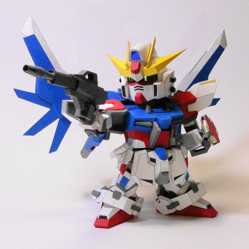 Mô hình giấy SD Gundam GAT-X105BFP Build Strike Full Package