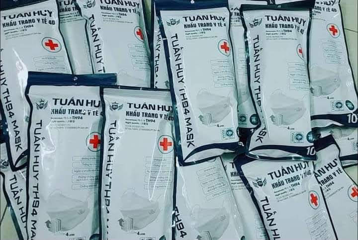Sét 10 Cái Khẩu Trang 4D Kháng Khuẩn Tuấn Huy Mask TH94 Hàng Công Ty