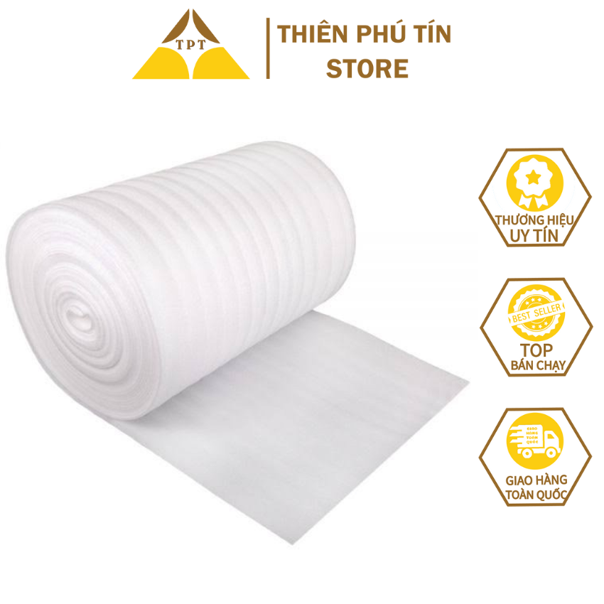 10 mét xốp pe foam nhiều kích thước 1/2/3mm- cuộn mút pe foam đóng gói bảo vệ hàng hóa, cắm hoa, chống sooc, làm đệm..