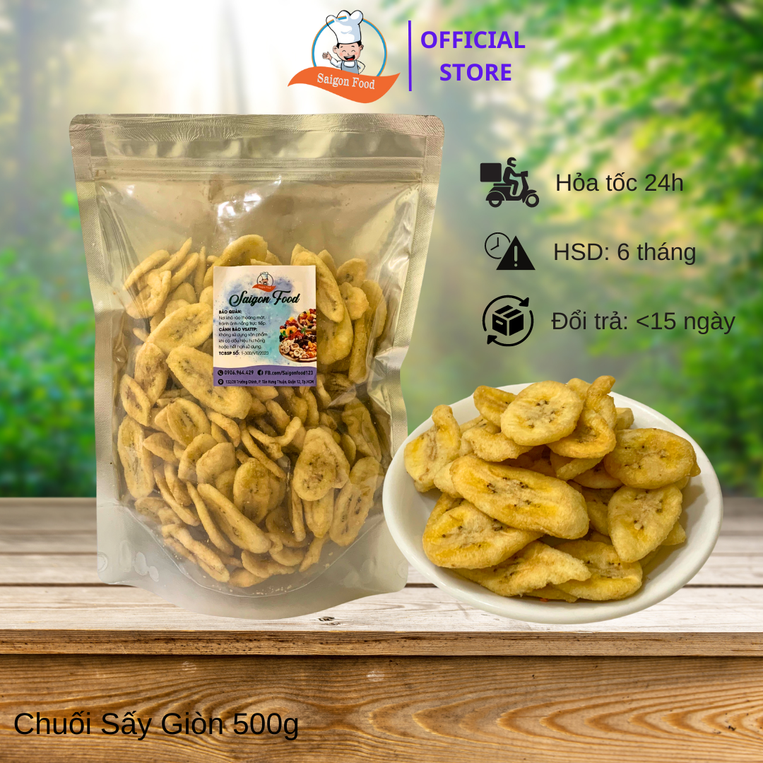 [HCM]1KG Chuối sấy hàng xuất khẩu- SAIGON FOOD