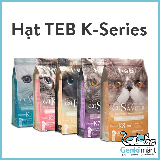 Thức ăn cho mèo hạt Teb K-Series cao cấp
