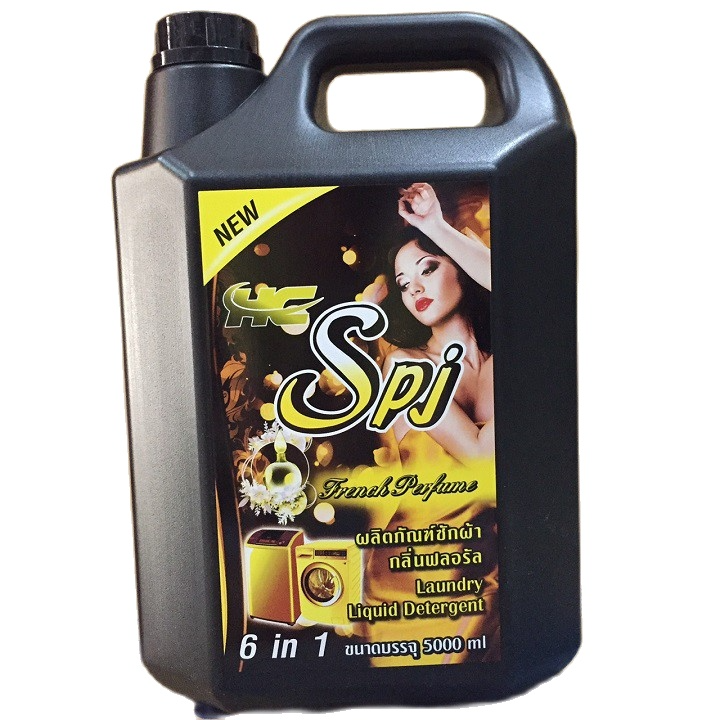 Nước Giặt Xả 6In1 Spj 5000Ml Vàng Đen