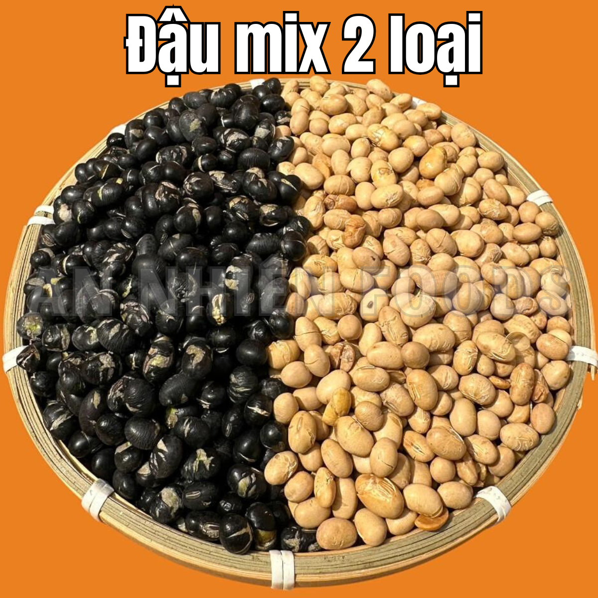 Đậu mix 2 loại (đậu đen sấy, đậu nành sấy)- [Khối lượng tịnh, không tính bao bì]