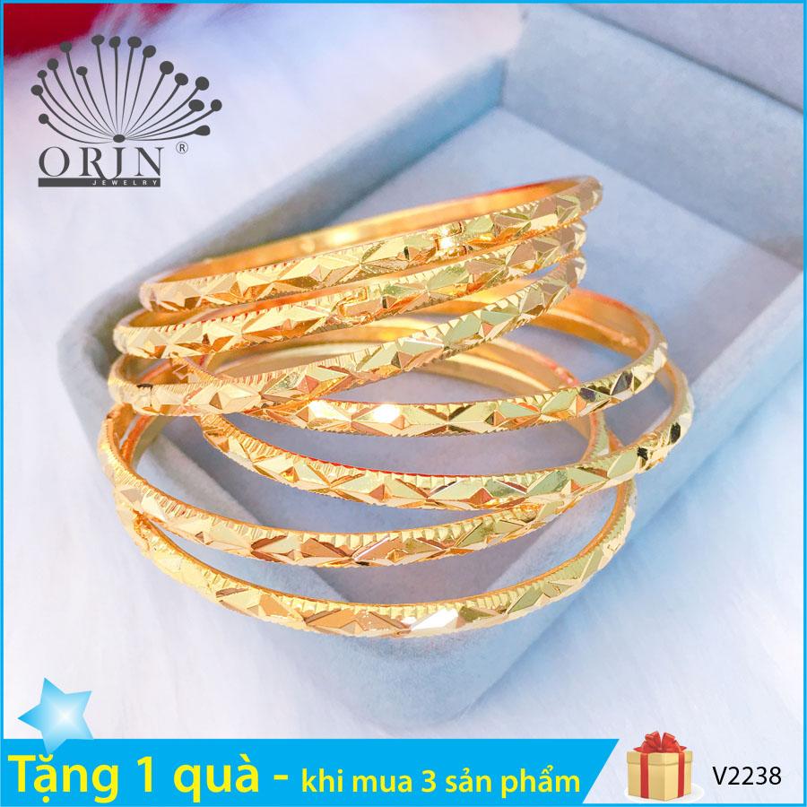 Bộ vòng ximen 7 chiếc có khóa, vòng tay nữ cao cấp bền màu K17 Orin V2238