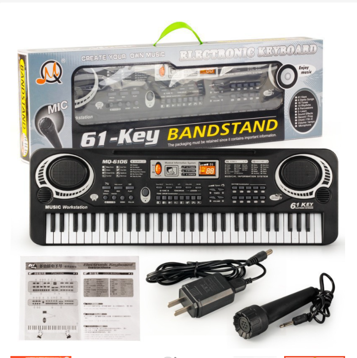 [HCM][TẶNG KÈM MIC] Tự Học Đàn Đàn Piano Kết Hơp Organ Đàn Điện Tử 61 Phím Kèm Mic Cho Bé Nhiều Chức Năng - Âm Thanh Hay Đàn Organ Cho Người Lớn Và Trẻ Em  Kích Thích Trí Thông Minh Và Tự Học Hỏi