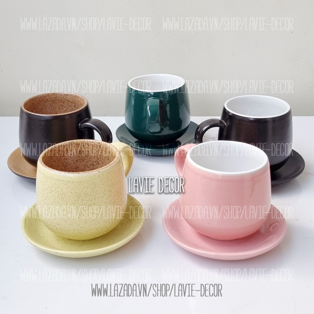 Cốc ly tách uống nước nhiều màu - 180ml/220ml - bát tràng