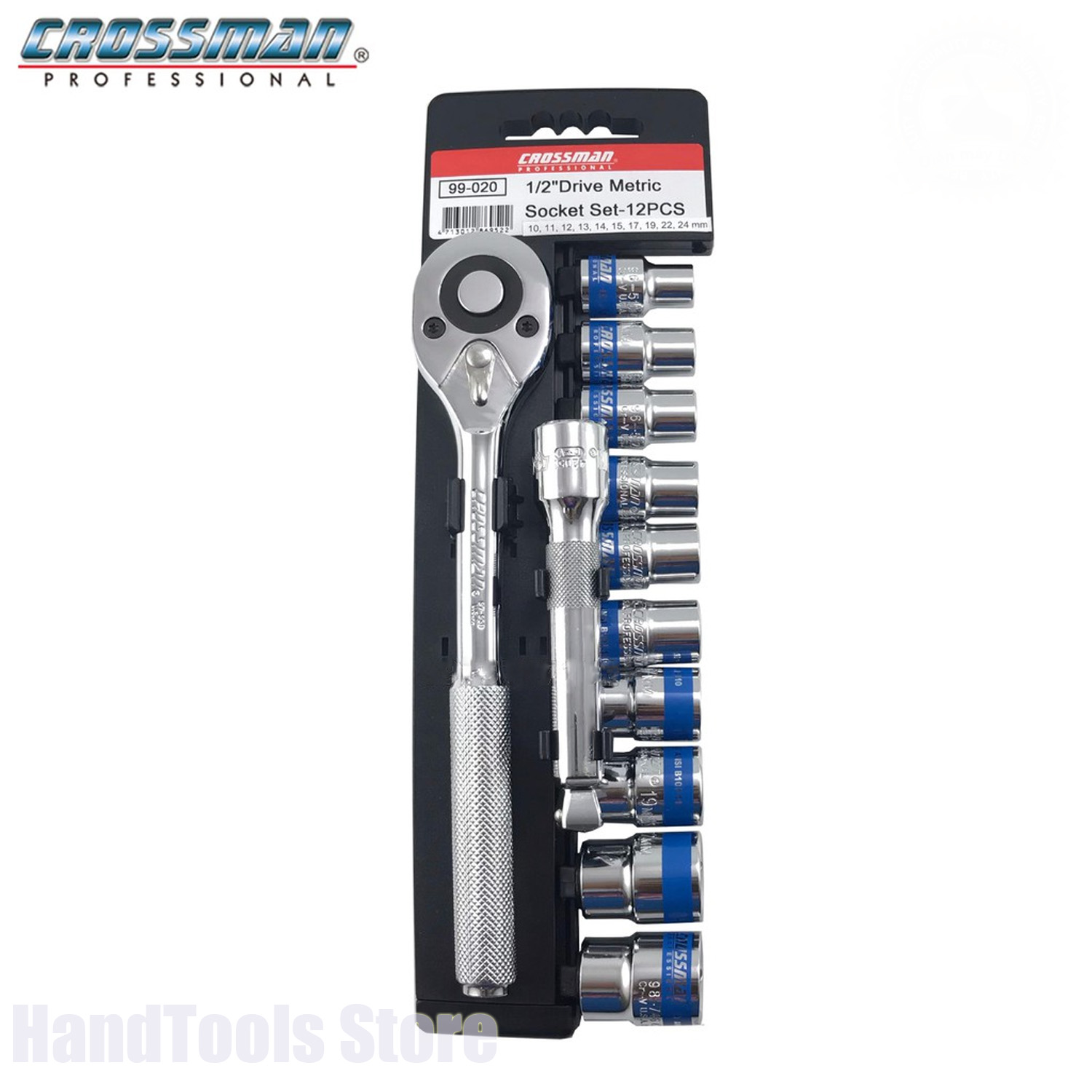 Bộ tuýp - bộ khẩu 12 chi tiết thép cr-v cao cấp crossman u.s.a 99-020