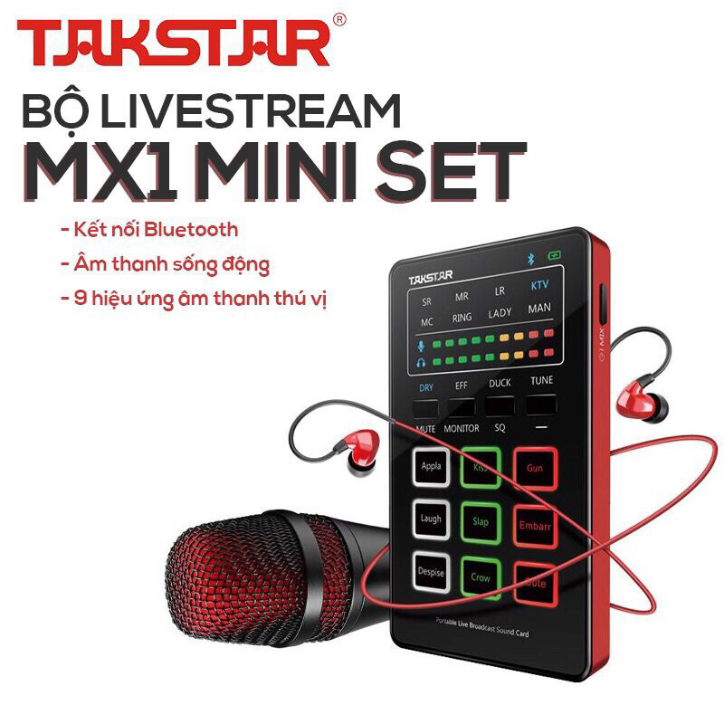 [HCM][ HÀNG MỚI VỀ ] Combo Trọn Bộ Mic Thu Âm Takstar MX1 Mini Siêu Rẻ Kèm Tai Nghe TS-2260 Và Đầy Đủ Phụ Kiện Thu Âm Livestream Hát Karaoke Online MX1 Mini Được Thiết Kế Nhỏ Gọn Dễ Mang Theo Khi Đi Xa