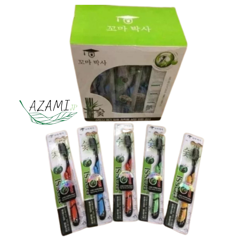 5 bàn chải đánh răng than tre hoạt tính siêu mềm , bàn chải đánh răng than tre hàn quốc