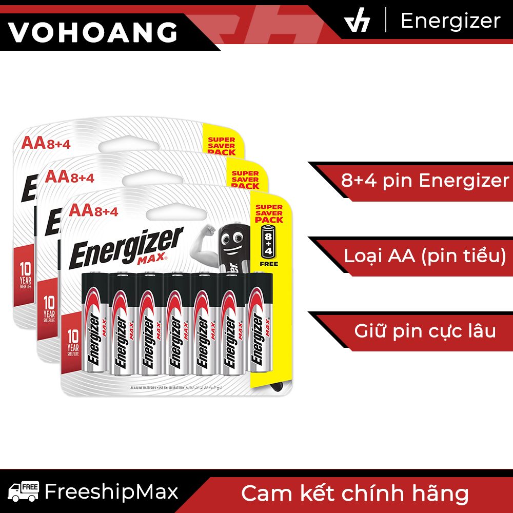 Pin AA Energizer Alkaline chống chảy E91 - 24 pin tặng kèm 12 pin free