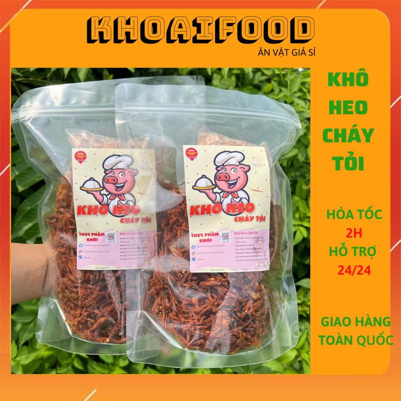 Khô heo cháy tỏi loại ngon zip tiện lợi