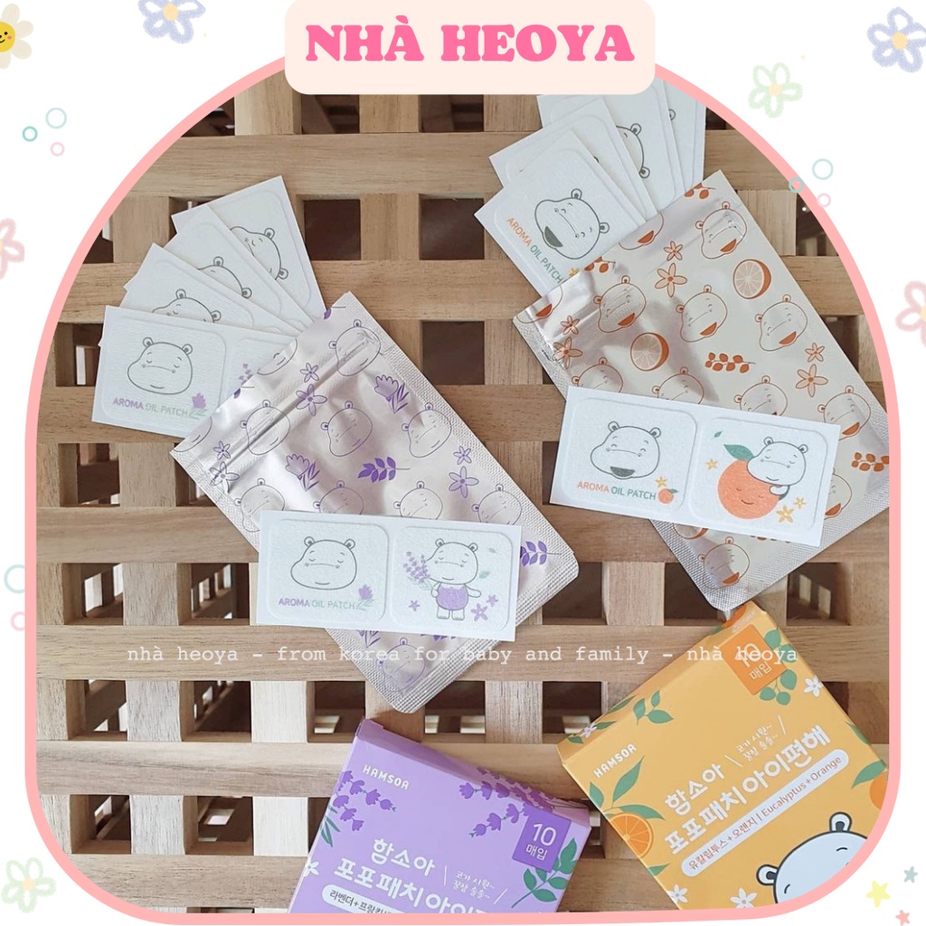 Miếng dán tinh dầu thông mũi hamsoa hàn quốc cho bé từ 0m