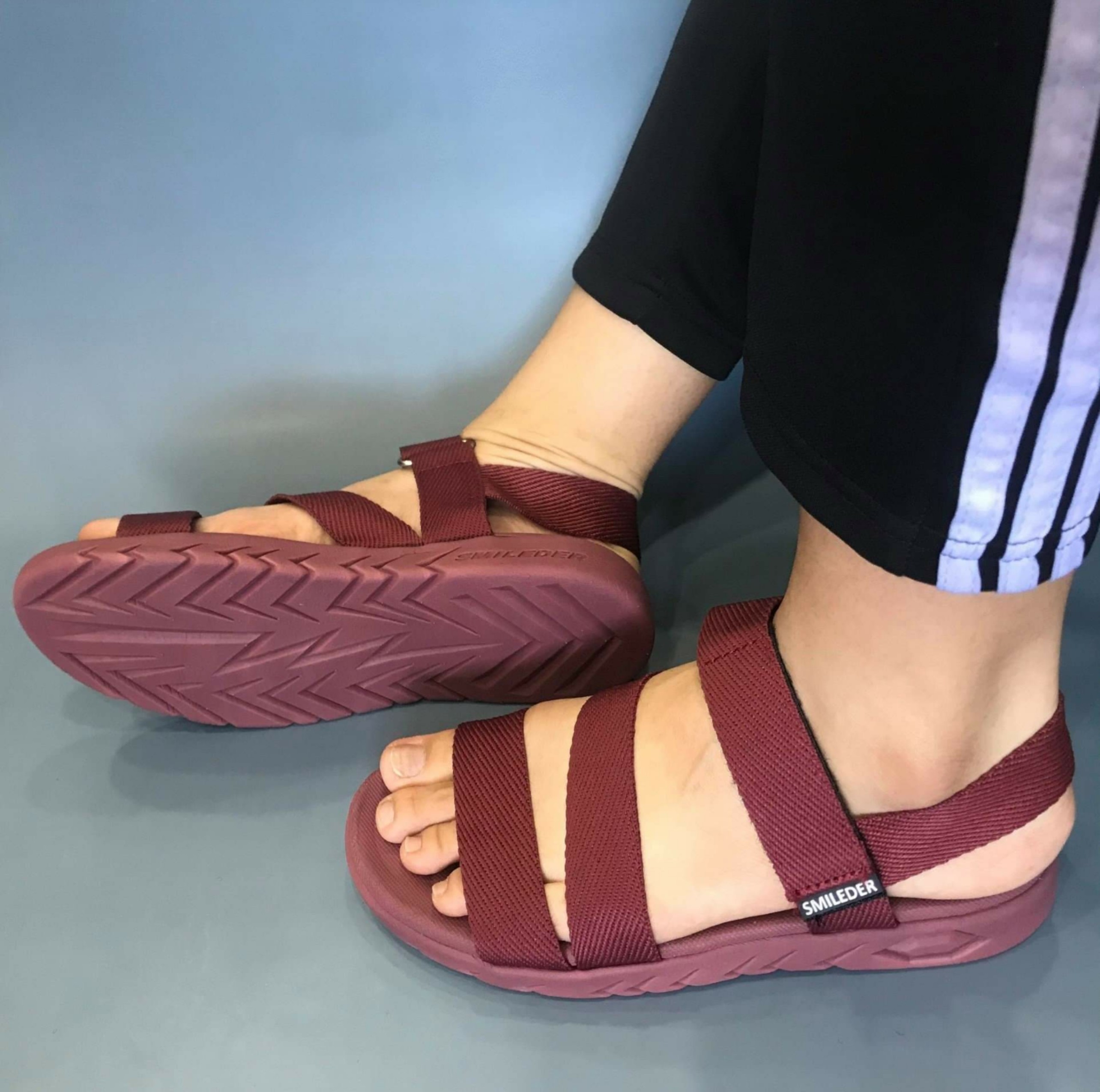 Giày Sandal Smileder Hồng Mận Nữ Giày Dép Sandal Hồng Giày Đi Học Nữ