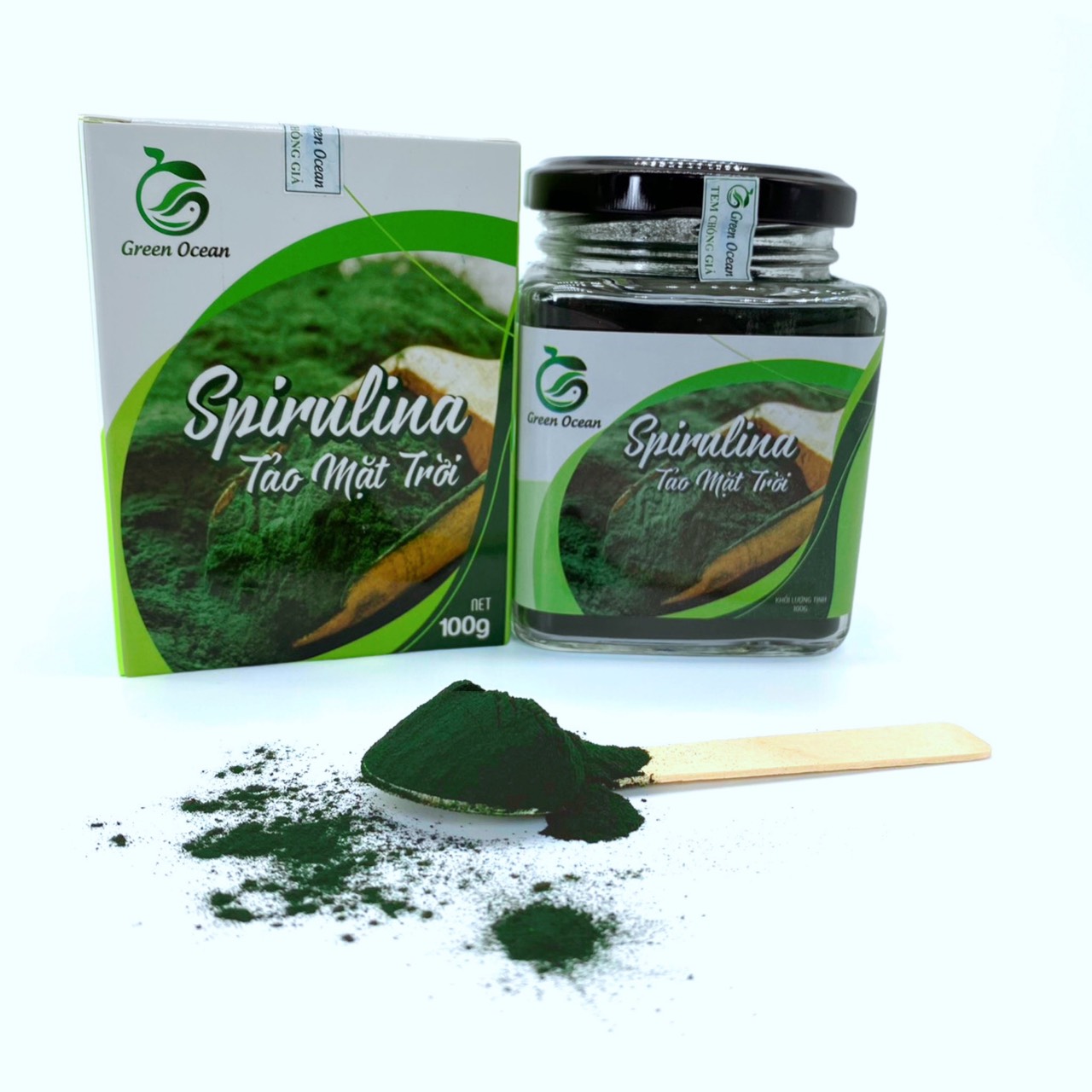 Tảo xoắn biển Spirulina Nhật Bản 100g - Bột tảo xoắn nguyên chất tốt cho sức khỏe