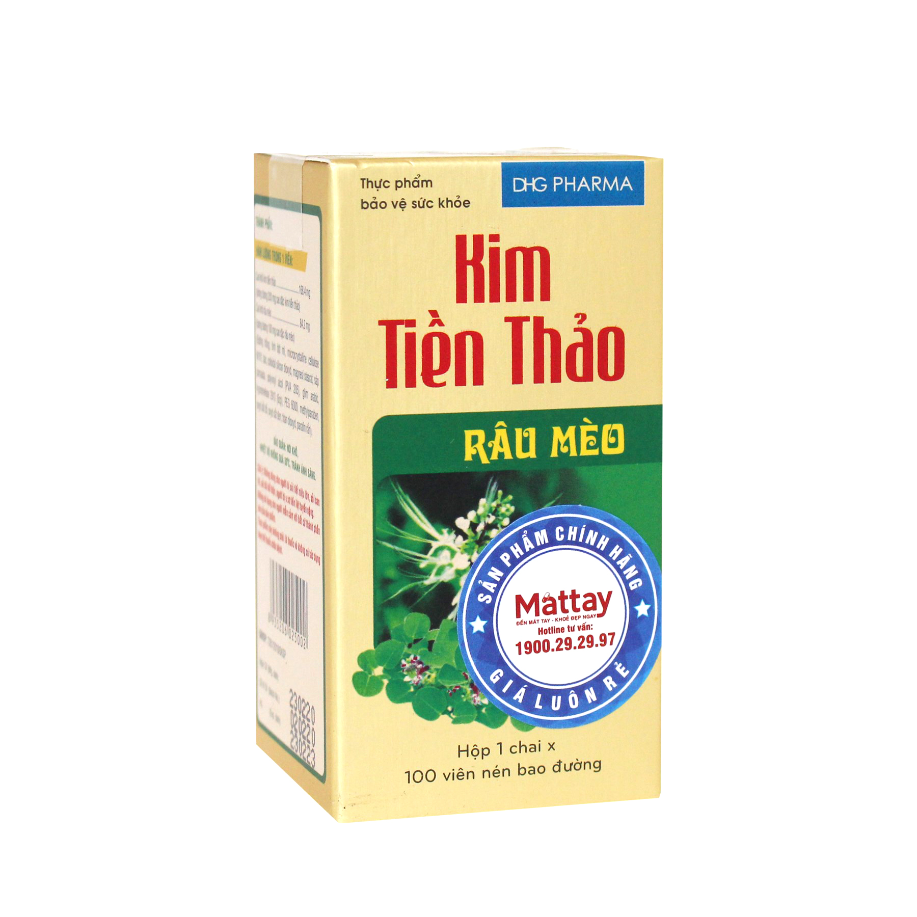 Kim tiên thảo râu mèo 100 viên (tiểu bí, khó tiểu, sỏi thận, sỏi bàng quang, sỏi mật, sỏi niệu quản)