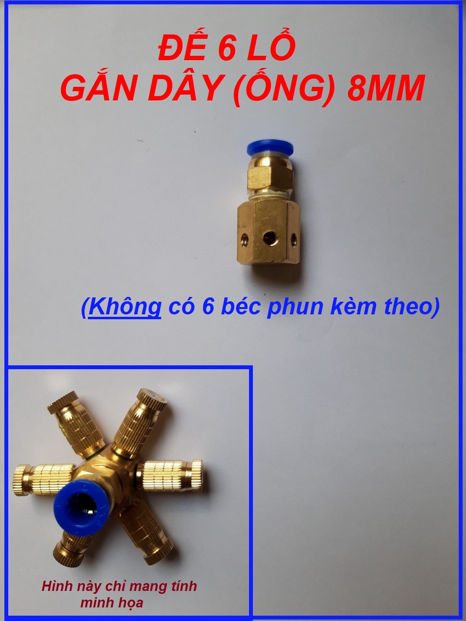 1 cái đế 6 lổ gài dây 8mm