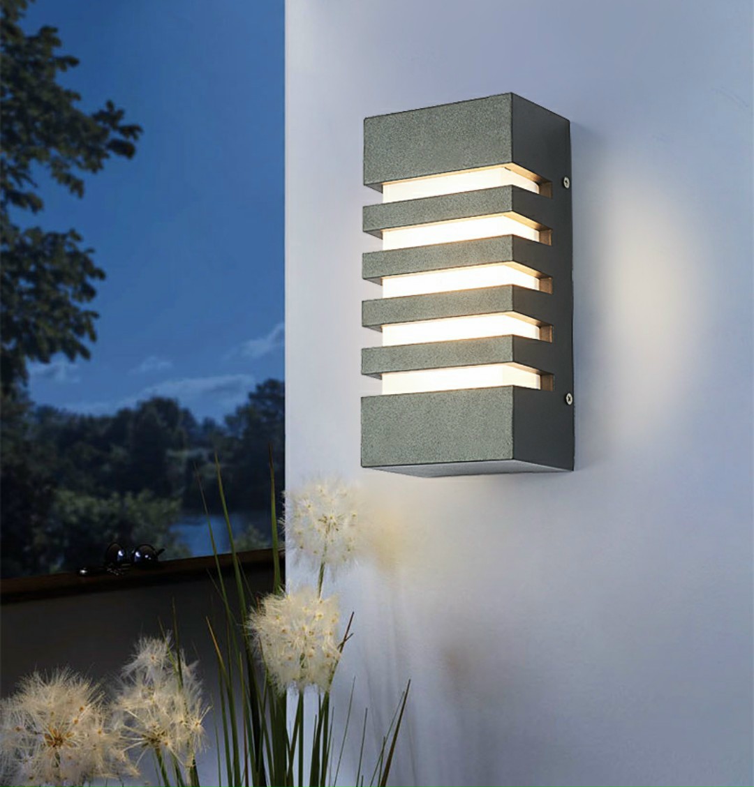 [BẢO HÀNH 3 NĂM]Đèn Tường Trang Trí Cột Hiên Ngoài Trời Đẹp 2020- Led Ánh Sáng Vàng KD001