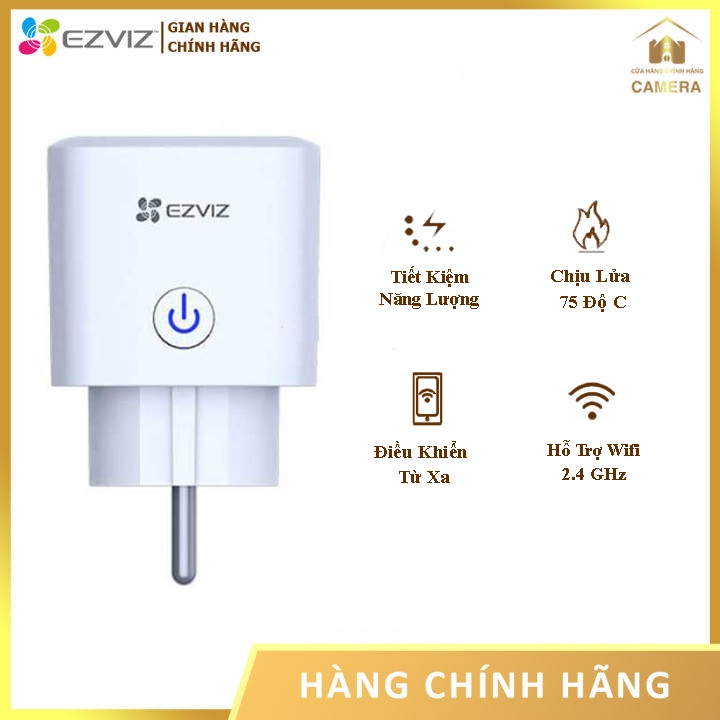 Ổ cắm thông minh ezviz t30a - điều khiển bằng giọng nói, hẹn giờ an toàn, tiết kiệm điện