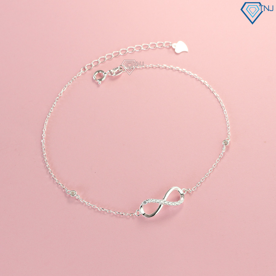 Lắc chân nữ bạc 925 hình vô cực đơn giản LCN0070 - Trang Sức TNJ