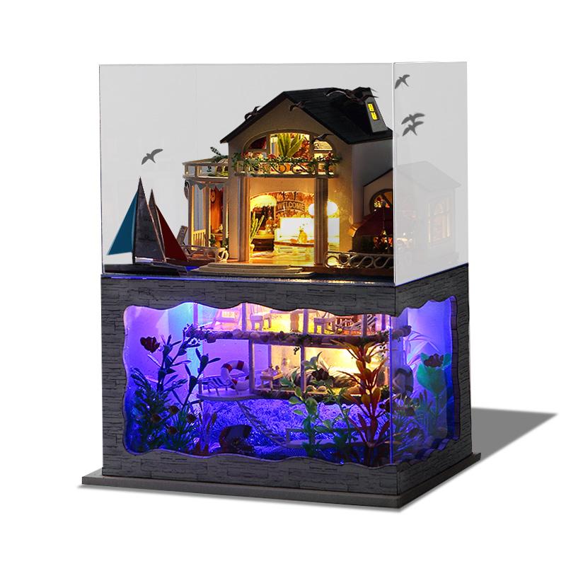 [HCM]Mô hình nhà gỗ nhà búp bê Ấn tượng Hawaii TYU DiyMiniture