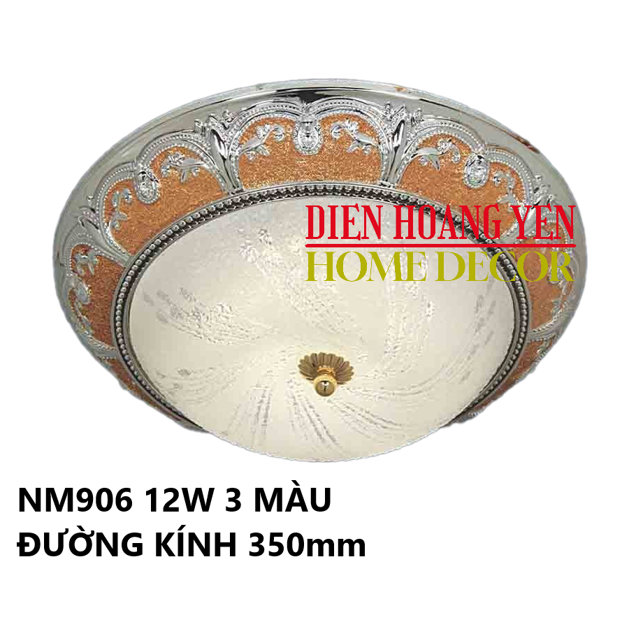 Đèn mâm ốp trần nm907 - đường kính 350mm - đèn 3 chế độ ánh sáng