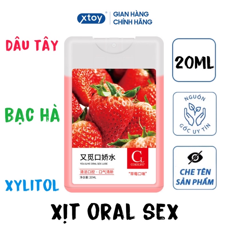Xịt Thơm Miệng Oral COKELIFE hương dâu tây tự nhiên , thơm miệng, sạch sẽ thơm tho 20ml