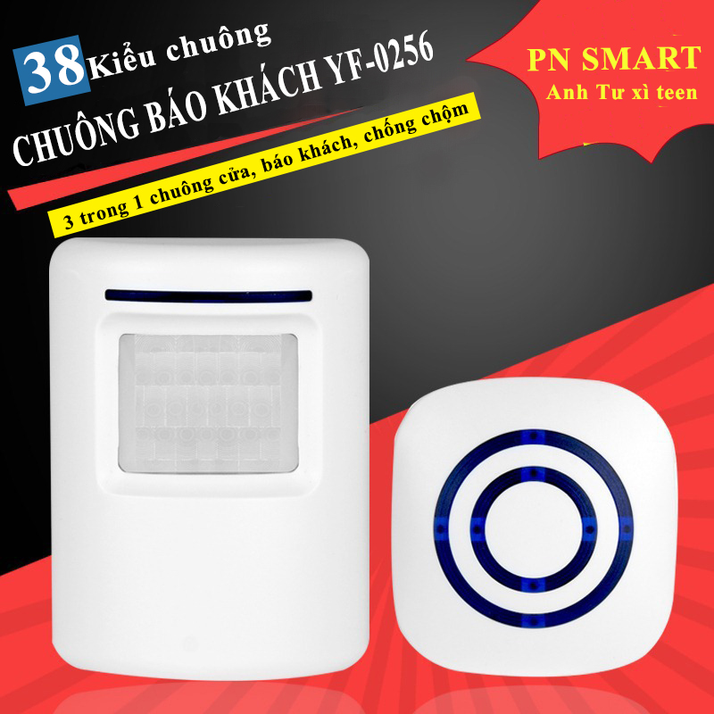 Chuông báo khách không dây kết hợp báo trộm thông minh YF0256
