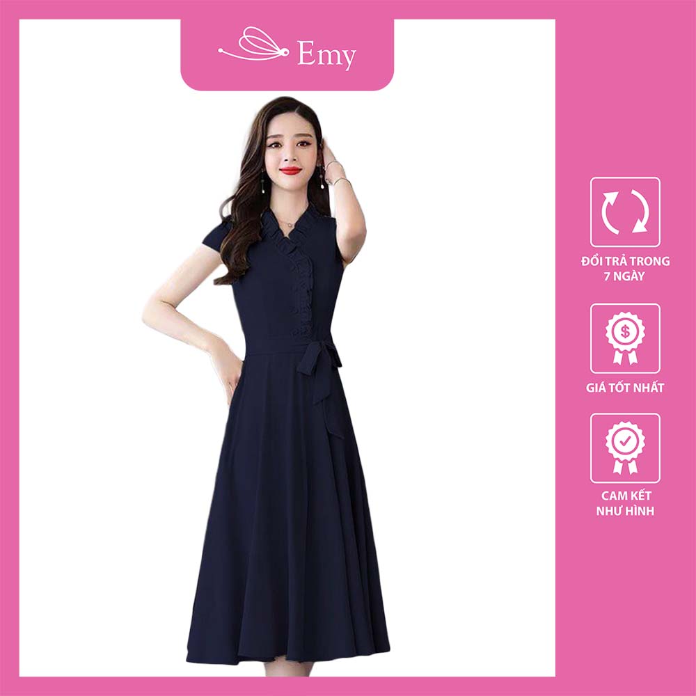Đầm thiết kế nữ tính tặng kèm dây thắt lưng tôn dáng đủ size s,m,l,xl,xxl - 85402