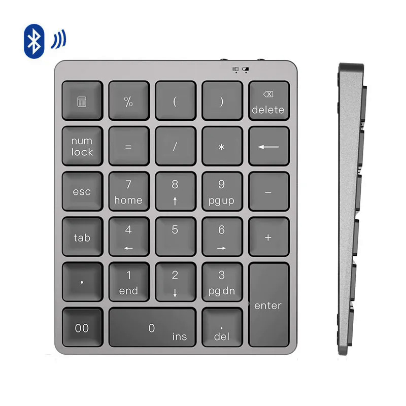 Bluetooth Bàn phím số Protable hợp kim nhôm không dây Bàn phím bìa cho  Android Windows điện thoại Mackbook máy tính bảng