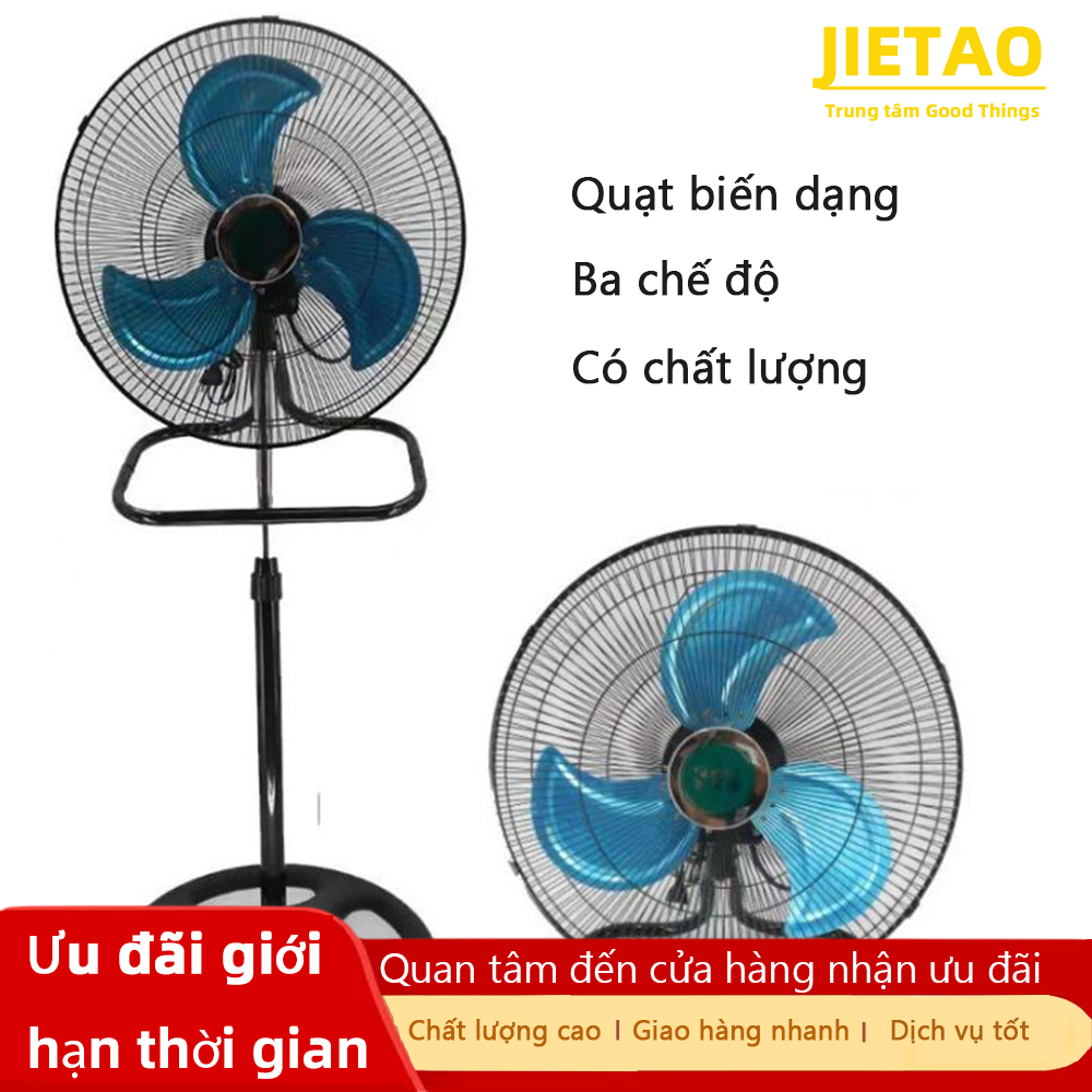 JIETAO 18 inch Quạt đứng Quạt máy tính để bàn Quạt treo tường, Quạt 3 trong 1 Quạt công suất cao