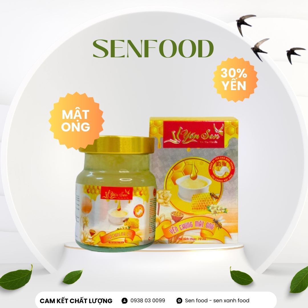 Yến Sen chưng Mật Ong thành phần 30% yến lọ đơn 70ml