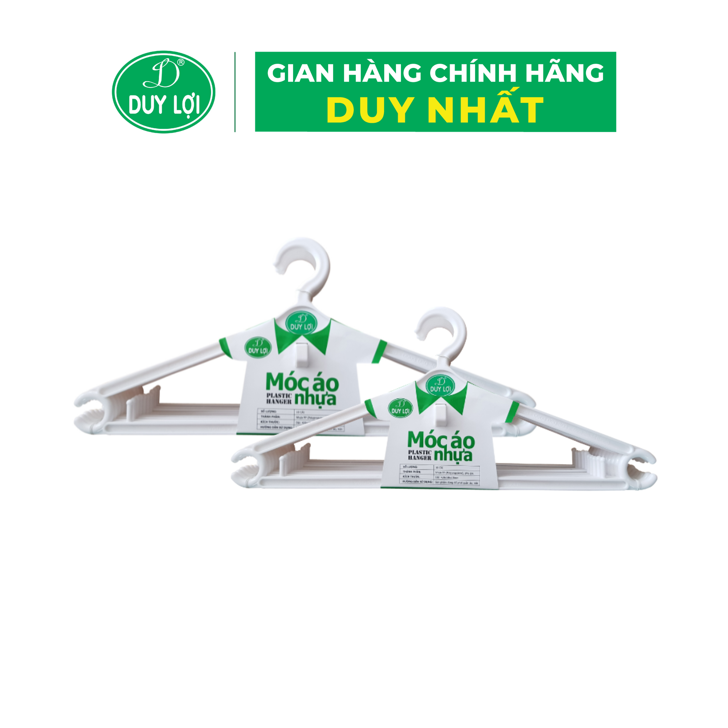 Combo 30 móc áo kép nhựa cao cấp duy lợi