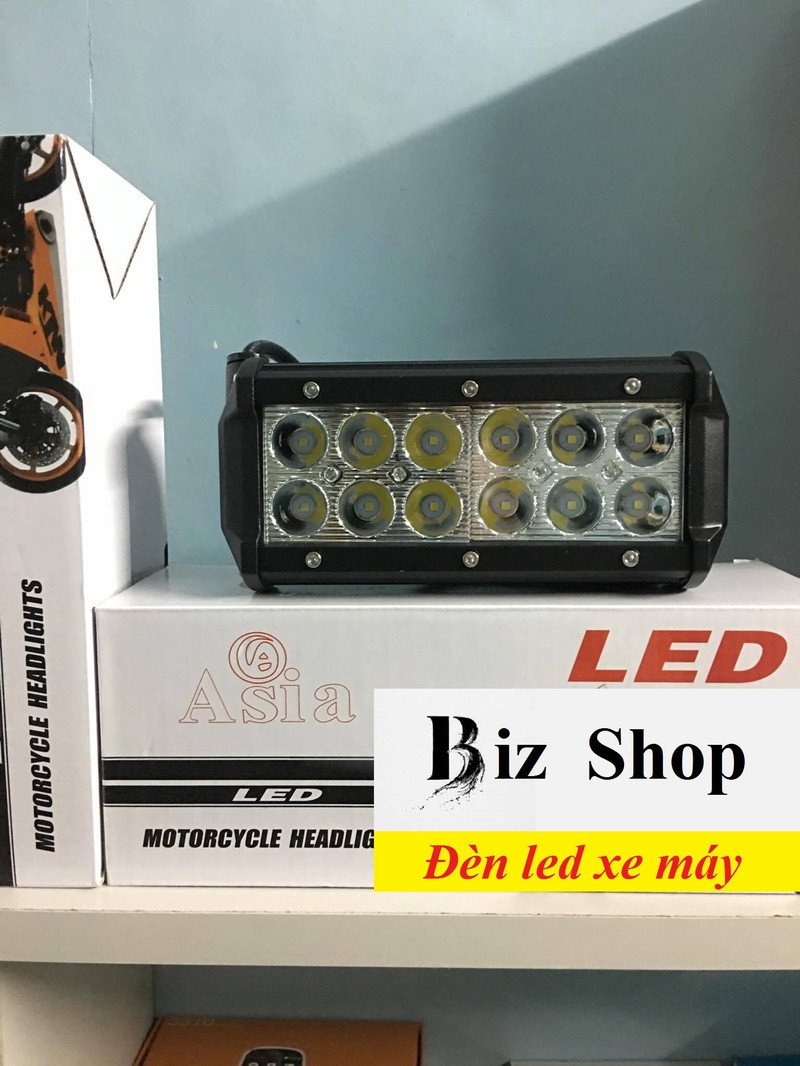Đèn led trợ sáng c12 2 tầng 12 bóng cực sáng