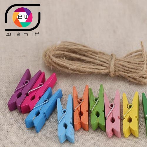 Combo 10 kẹp & 1.5 met dây thừng