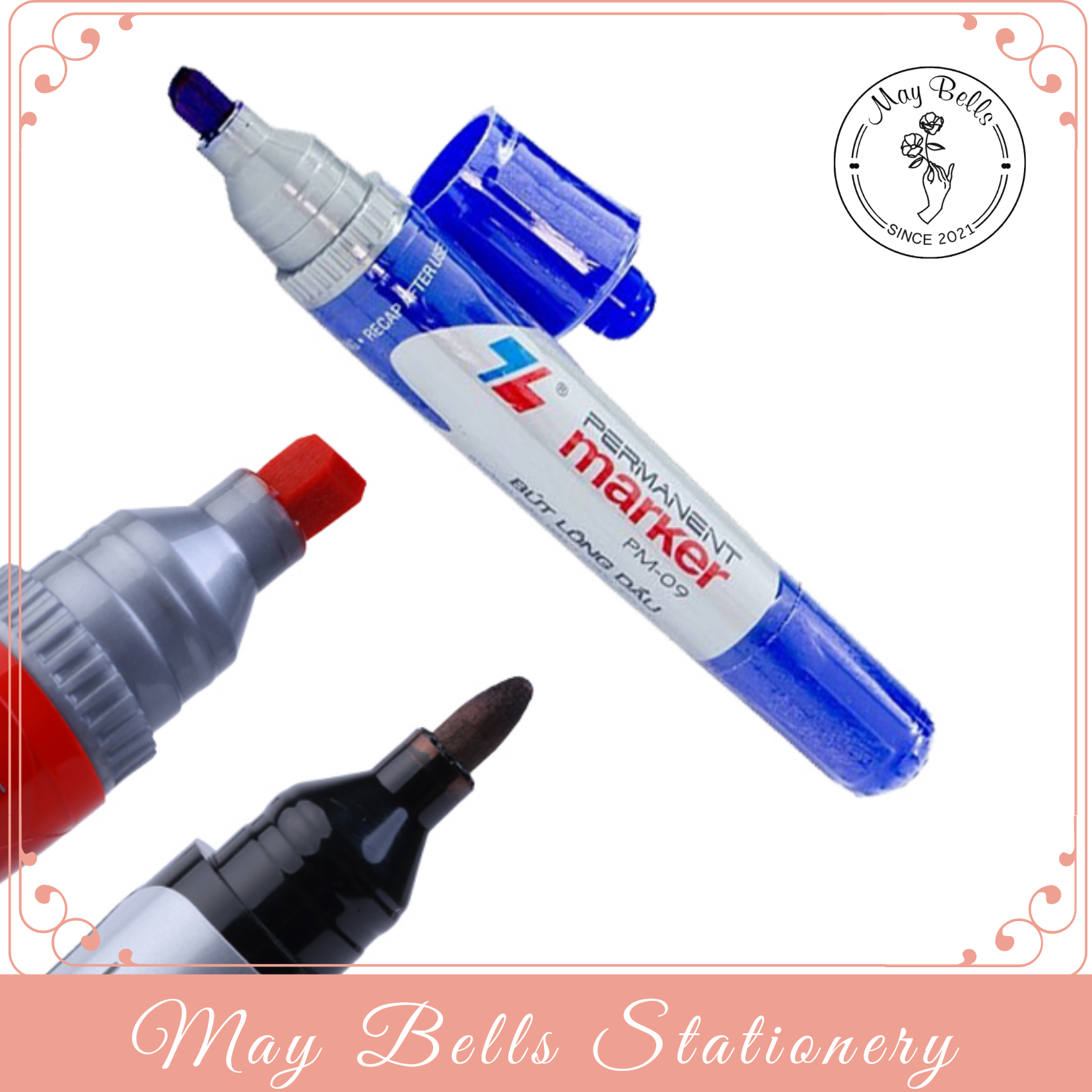 Bút lông dầu Thiên Long không xoá được PM-09