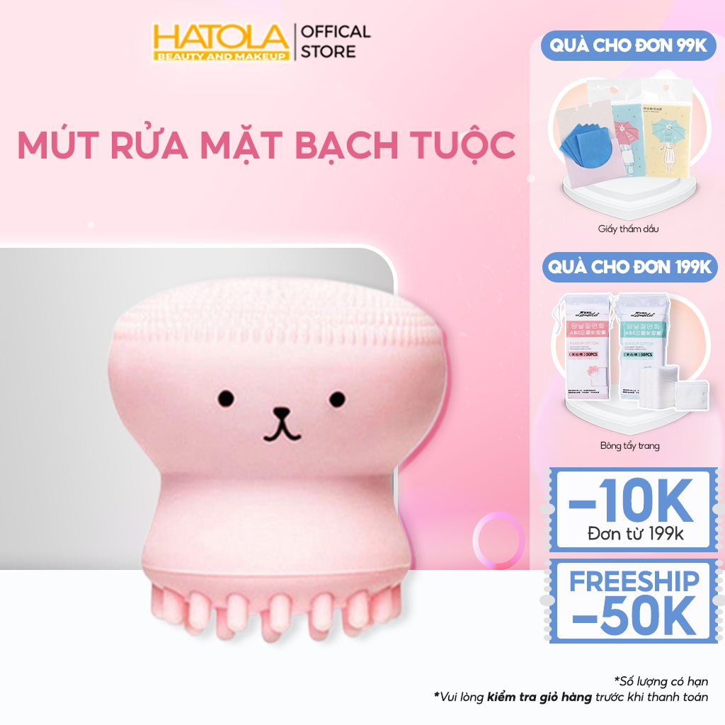 Mút rửa mặt bạch tuộc phong cách Hàn Quốc cọ silicone rửa mặt làm sạch lỗ chân lông kem dưỡng son môi phấn phủ kem nền - MRM