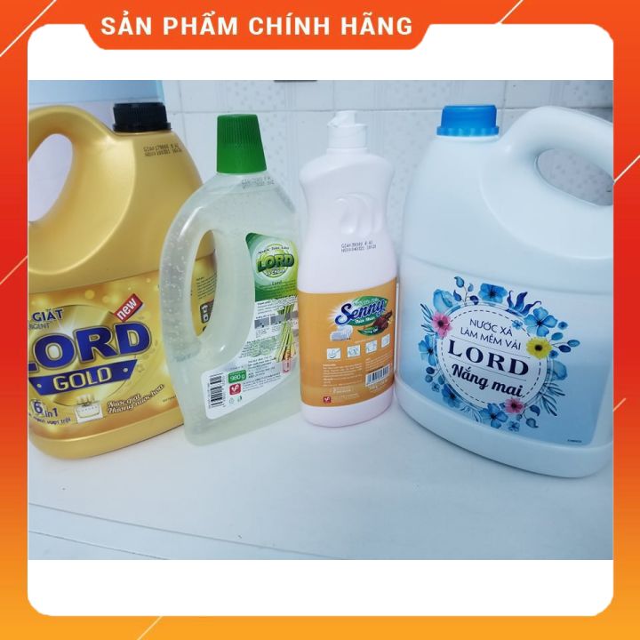 Nước giặt 3.5 kg hương nước hoa, nước xả vải 3.0 kg hương ban mai/đam mê + Lau sàn sả chanh 980g + Rửa chén hương quế bảo vệ da tay - combo tiết kiệm phí Ship