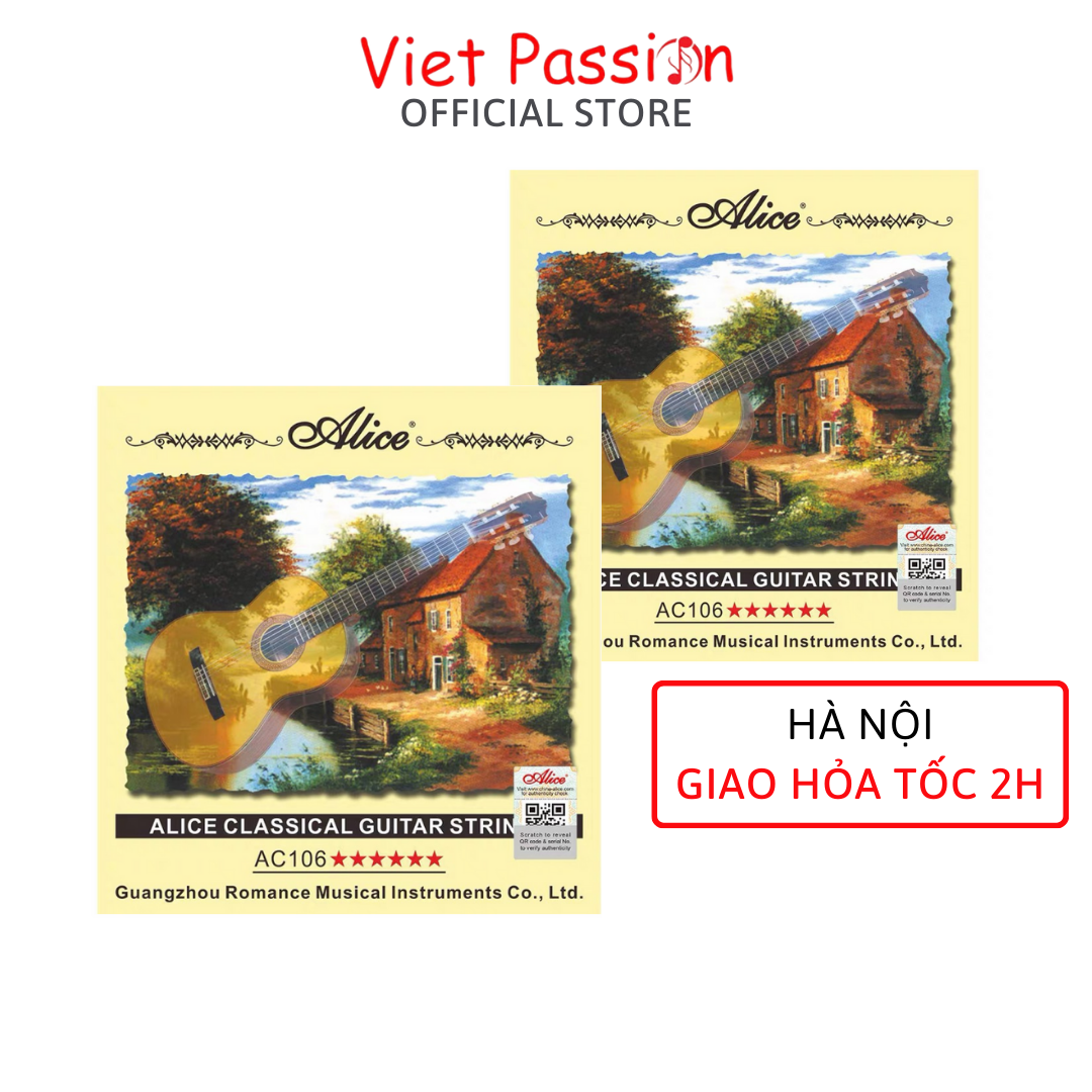 Dây đàn guitar classic Alice A106 chính hãng dành cho đàn ghi ta cổ điển loại dây nilon