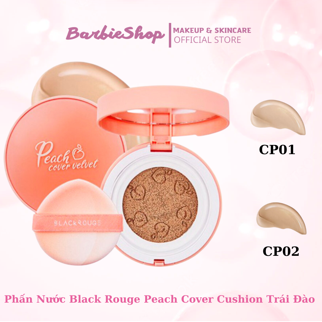 Phấn Nước Black Rouge Peach Cover Velvet Cushion Trái Đào