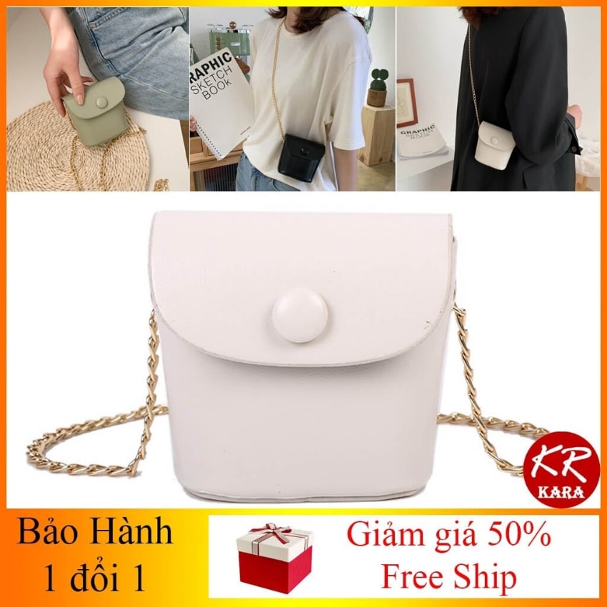 [HOT] Túi Mini đeo chéo Hottrend KR 268- da PU cao cấp, Form cứng, 4 màu lựa chọn, Xinh Xăn- Túi Mini đeo chéo, túi mini đeo chéo, túi mini dây xích- KARA 268.