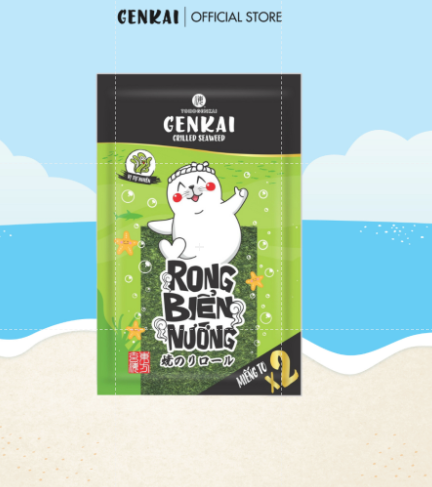 [QUÀ TẶNG KHÔNG BÁN] Snack Rong Biển Nướng GENKAI Vị Tự nhiên 7.2g