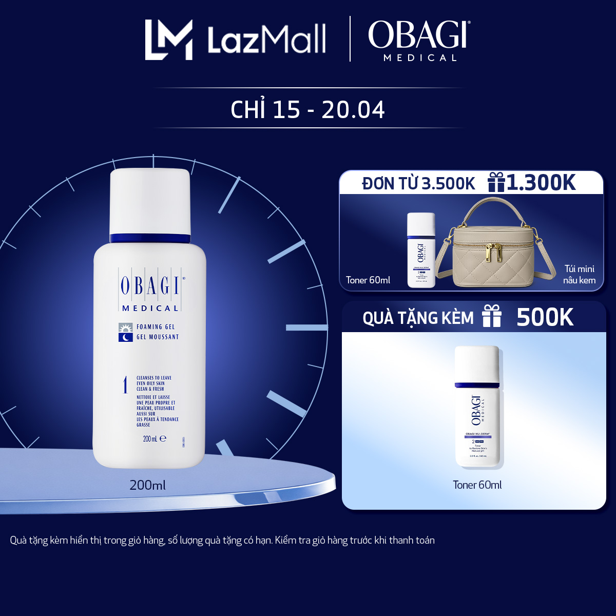 Sữa Rửa Mặt Tạo Bọt Obagi Medical Foaming Gel (200ml)