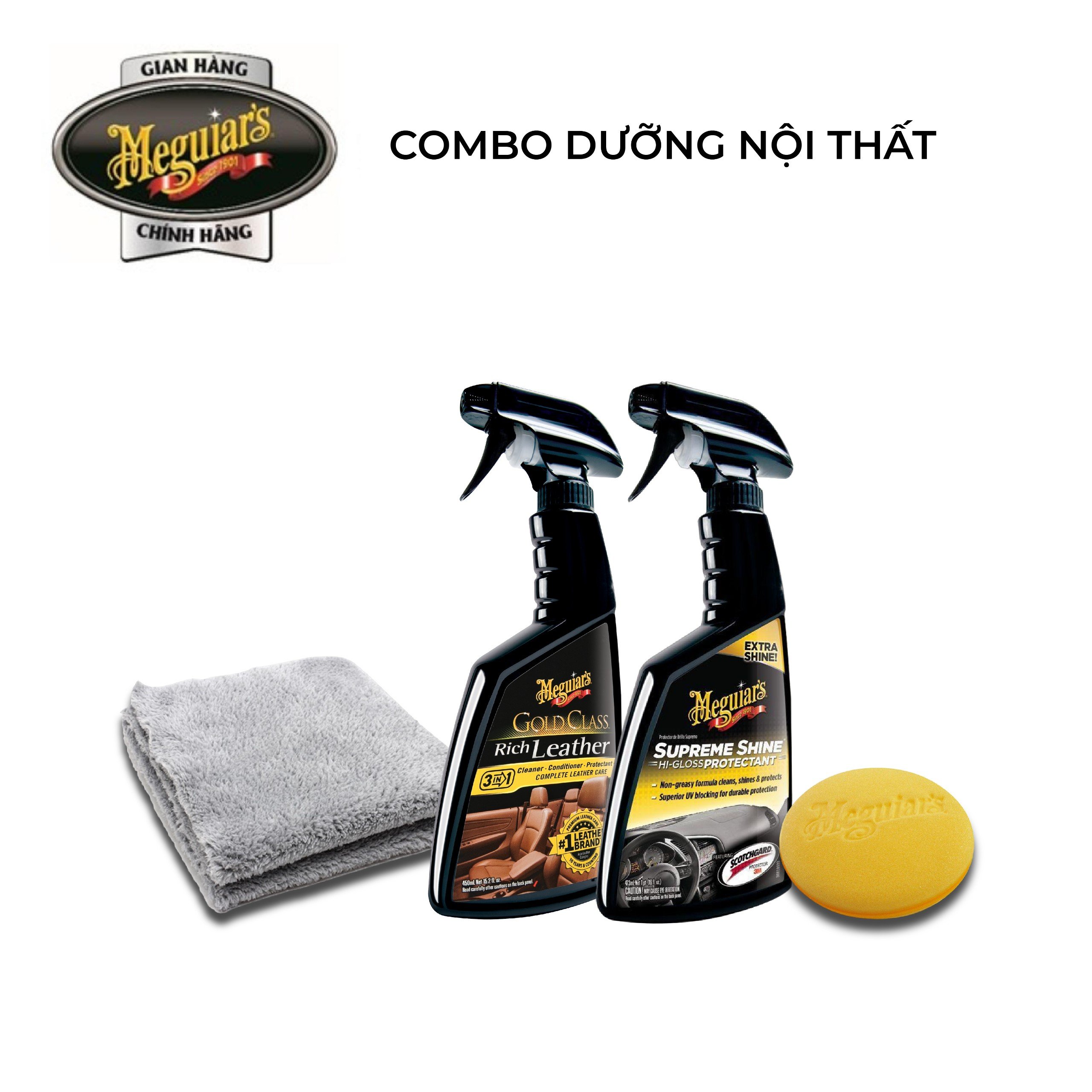 Meguiar's Combo Dưỡng nhựa và da nội thất G20104 (4 sản phẩm)